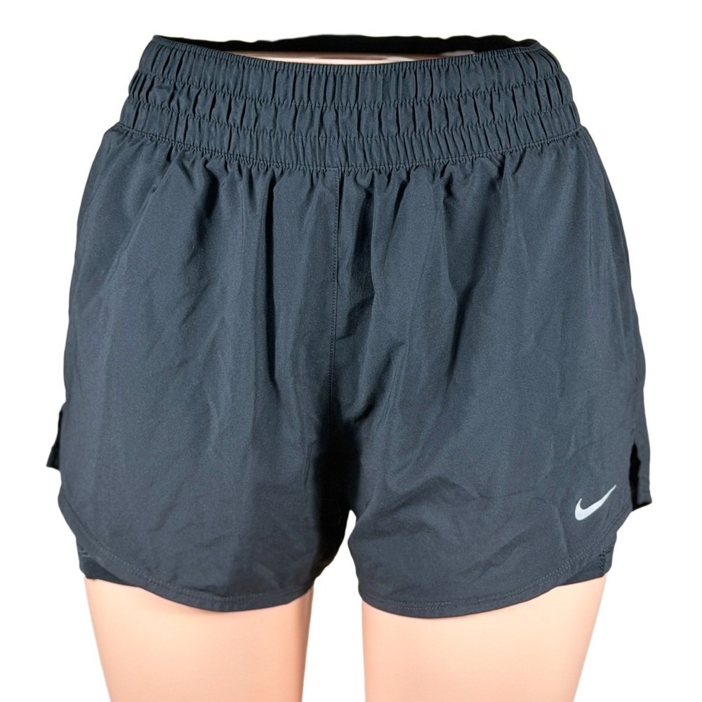 Nike Dri-FIT 2-in-1 Running Shorts Black DX6016-010 Womens Size Small